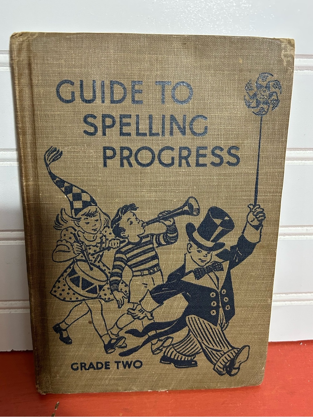 Vintage 1941 Children's Spelling Book Grade 2 HC art front & back home school